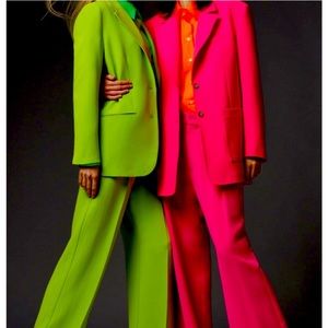 NWOT Zara Lime Green Blazer